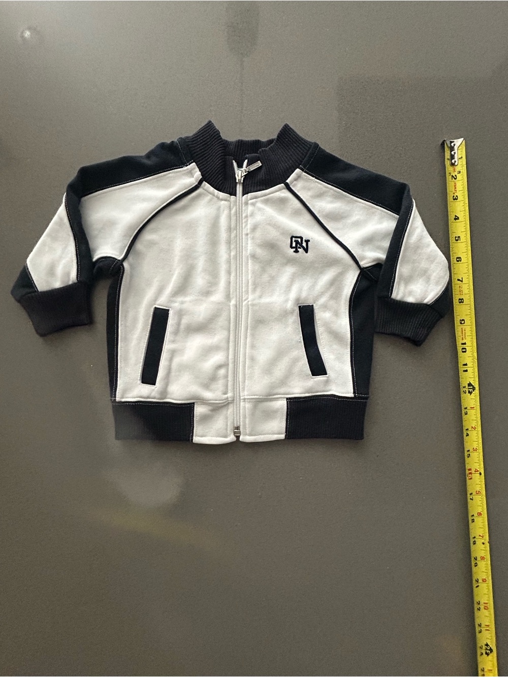Old Navy Black and White Zip Front Kids Hoodie